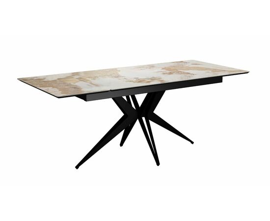 Стол DikLine DKS140 керамика PANDORA глянец, подстолье черное, опоры черные (2уп.), изображение 2 | Интернет магазин мебели и декора LifeDekor