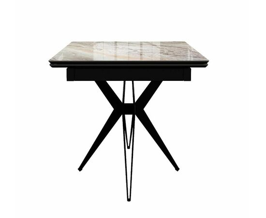 Стол DikLine DKS140 керамика Venetian Brown Light глянец, подстолье черное, опоры черные (2уп.), изображение 6 | Интернет магазин мебели и декора LifeDekor