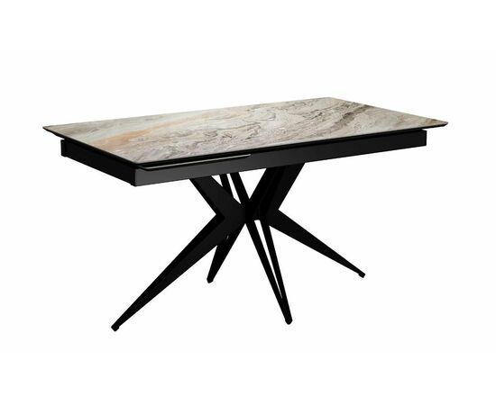 Стол DikLine DKS140 керамика Venetian Brown Light глянец, подстолье черное, опоры черные (2уп.), изображение 8 | Интернет магазин мебели и декора LifeDekor