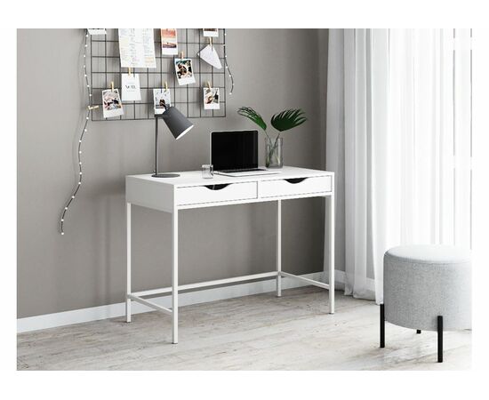 Компьютерный стол Дейл белый шелк, изображение 2 | Интернет магазин мебели и декора LifeDekor