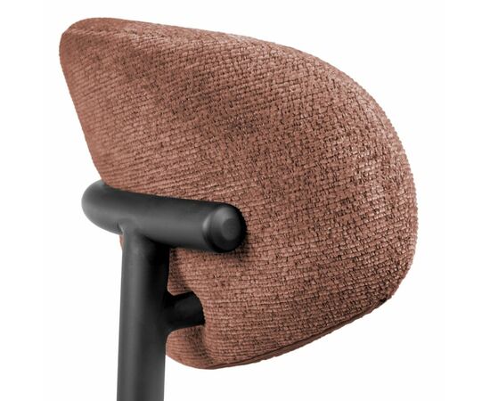 Стул полубарный Lucas 2 терракотовый шенилл с чёрными ножками, изображение 5 | Интернет магазин мебели и декора LifeDekor