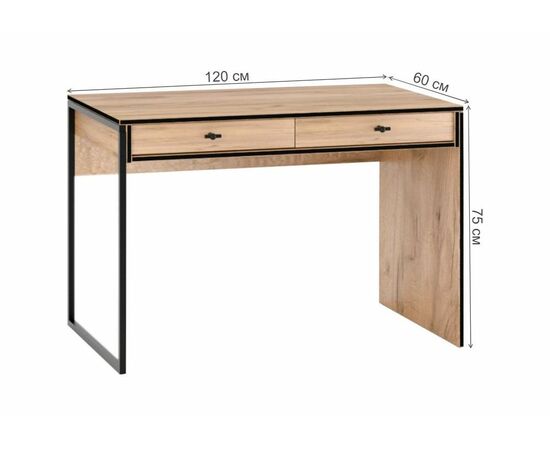 Стол деревянный Брут 6 крафт золотой / черный, изображение 2 | Интернет магазин мебели и декора LifeDekor