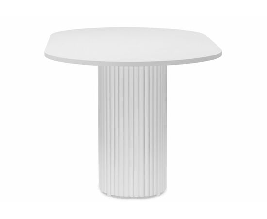 Стол деревянный Барон О 180 х 90 белая пленка шагрень / белые ноги, изображение 2 | Интернет магазин мебели и декора LifeDekor