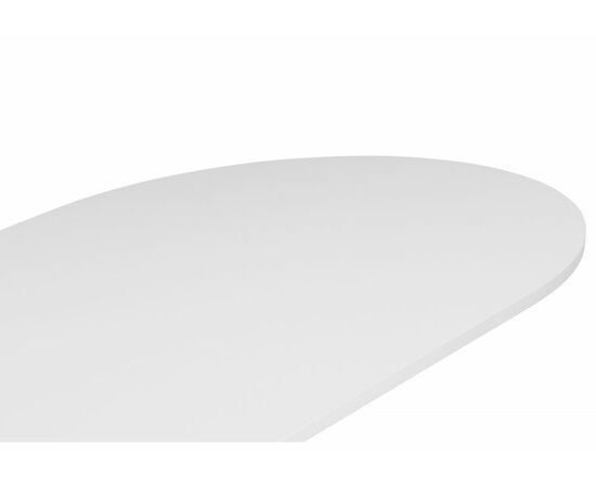 Стол деревянный Барон О 180 х 90 белая пленка шагрень / черные ноги, изображение 6 | Интернет магазин мебели и декора LifeDekor