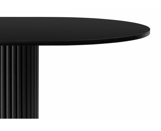 Стол деревянный Барон О 180 х 90 черная пленка шагрень / черные ноги, изображение 4 | Интернет магазин мебели и декора LifeDekor