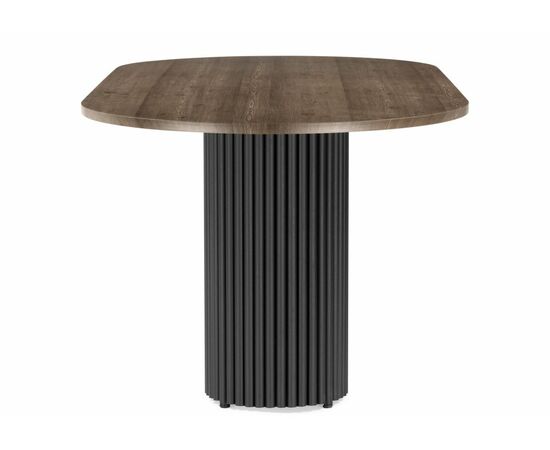 Стол деревянный Барон О 180 х 90 дуб кантри пленка / черные ноги, изображение 2 | Интернет магазин мебели и декора LifeDekor