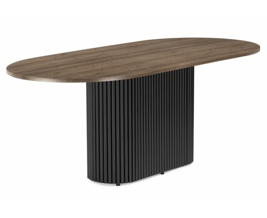 Стол деревянный Барон О 200 х 90 дуб кантри пленка / черный | Интернет магазин мебели и декора LifeDekor