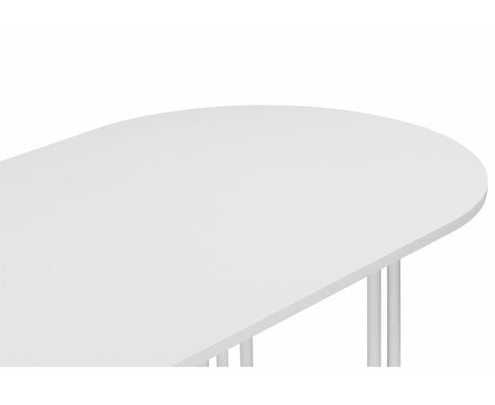 Стол деревянный Хьюго О 180 х 90 шагрень пленка / белые ноги, изображение 5 | Интернет магазин мебели и декора LifeDekor