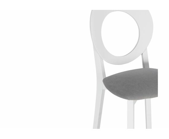 Стул деревянный Марти ткань Brendy-22 / белый, изображение 6 | Интернет магазин мебели и декора LifeDekor