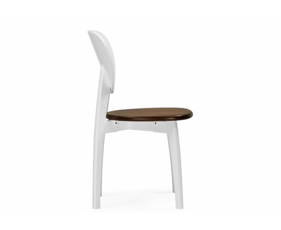 Стул деревянный Окава белый / миланский орех, изображение 3 | Интернет магазин мебели и декора LifeDekor