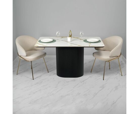 Стол Festa 140x85x77см, керамогранит Calacatte gold, изображение 17 | Интернет магазин мебели и декора LifeDekor