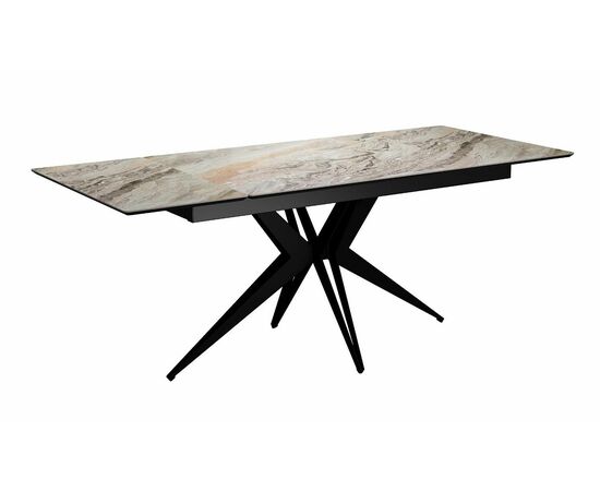 Стол DikLine DKS140 керамика Venetian Brown Light глянец, подстолье черное, опоры черные (2уп.), изображение 5 | Интернет магазин мебели и декора LifeDekor