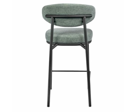Стул полубарный Lucas 2 шалфей шенилл с чёрными ножками, изображение 4 | Интернет магазин мебели и декора LifeDekor