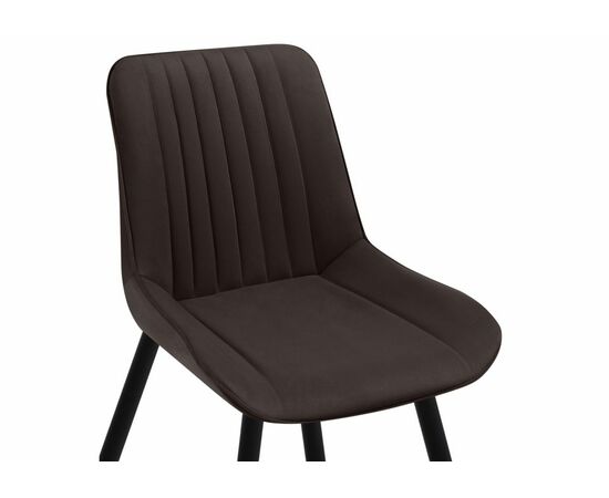 Стул Вейв 4 шт коричневый Velutto 24 / черный каркас, изображение 7 | Интернет магазин мебели и декора LifeDekor