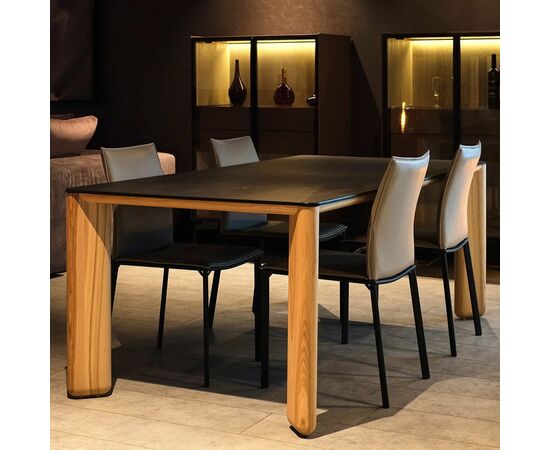 Стол обеденный Pluto (200) массив бук + пластик, изображение 4 | Интернет магазин мебели и декора LifeDekor