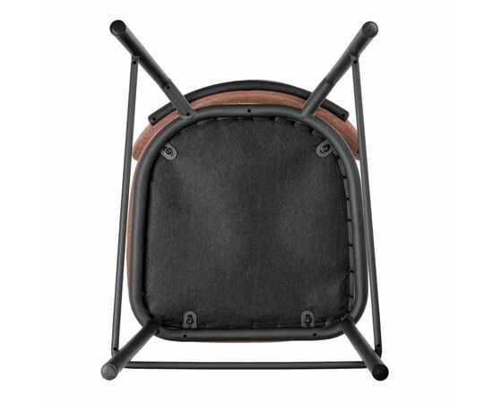 Стул полубарный Lucas 2 терракотовый шенилл с чёрными ножками, изображение 9 | Интернет магазин мебели и декора LifeDekor