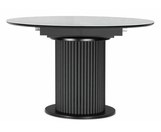 Стол стеклянный Фостер 120(160) белый / пленка черная / черный, изображение 3 | Интернет магазин мебели и декора LifeDekor