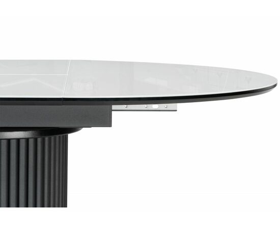 Стол стеклянный Фостер 120(160) белый / пленка черная / черный, изображение 5 | Интернет магазин мебели и декора LifeDekor