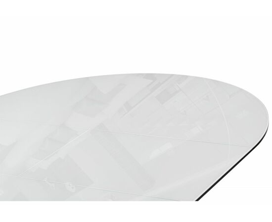 Стол стеклянный Фостер 120(160) белый / пленка черная / черный, изображение 6 | Интернет магазин мебели и декора LifeDekor