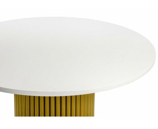 Стол деревянный Барел 110 белый / золото, изображение 3 | Интернет магазин мебели и декора LifeDekor