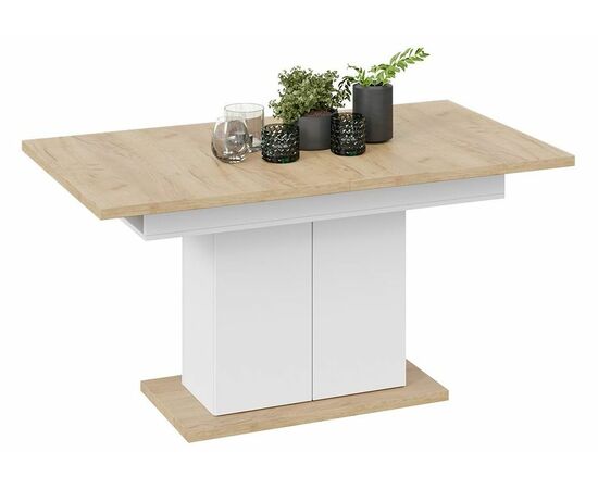 Стол деревянный Детройт Тип 1 белый / дуб крафт золотой | Интернет магазин мебели и декора LifeDekor