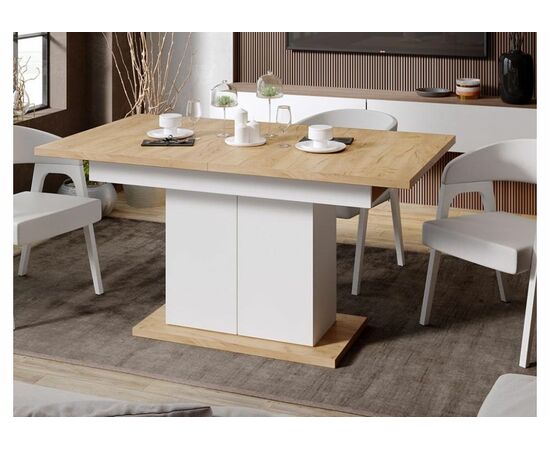 Стол деревянный Детройт Тип 1 белый / дуб крафт золотой, изображение 8 | Интернет магазин мебели и декора LifeDekor