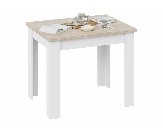 Стол деревянный Промо Тип 3 белый / дуб сонома светлый, изображение 4 | Интернет магазин мебели и декора LifeDekor