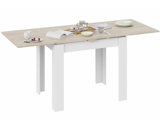 Стол деревянный Промо Тип 3 белый / дуб сонома светлый, изображение 5 | Интернет магазин мебели и декора LifeDekor