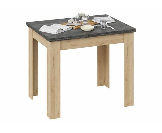 Стол деревянный Промо Тип 3 дуб крафт золотой / ателье темное, изображение 4 | Интернет магазин мебели и декора LifeDekor