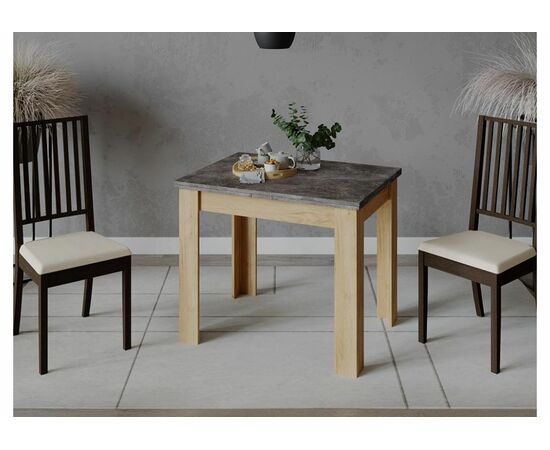 Стол деревянный Промо Тип 3 дуб крафт золотой / ателье темное, изображение 6 | Интернет магазин мебели и декора LifeDekor