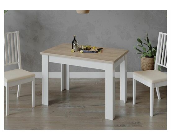 Стол деревянный Промо Тип 4 белый / дуб сонома светлый, изображение 6 | Интернет магазин мебели и декора LifeDekor