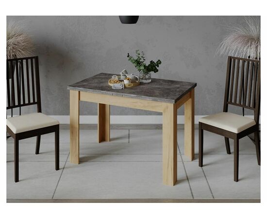 Стол деревянный Промо Тип 4 дуб крафт золотой / ателье темное, изображение 6 | Интернет магазин мебели и декора LifeDekor