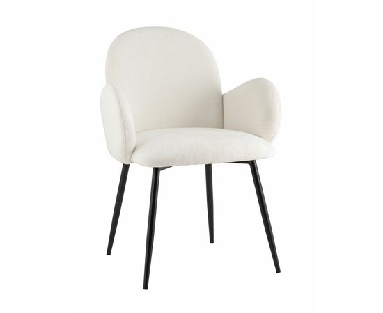 Стул обеденный Wave букле белый | Интернет магазин мебели и декора LifeDekor