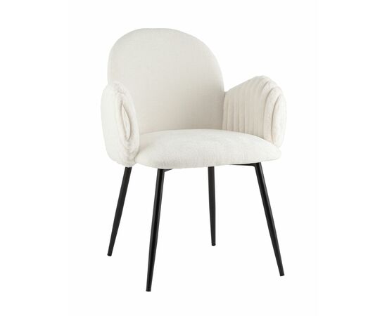 Стул обеденный Wave Stripes букле белый | Интернет магазин мебели и декора LifeDekor