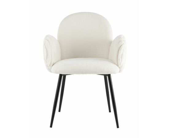 Стул обеденный Wave Stripes букле белый, изображение 2 | Интернет магазин мебели и декора LifeDekor