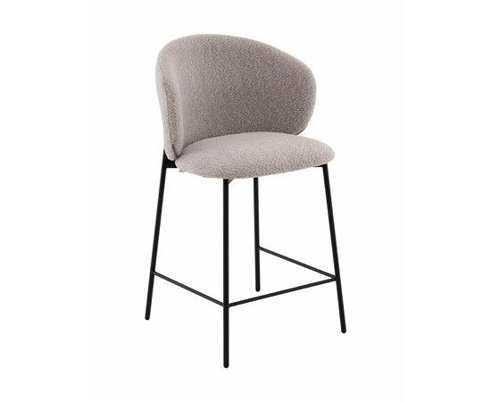 Стул полубарный Блейз букле светло-серый | Интернет магазин мебели и декора LifeDekor