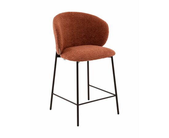 Стул полубарный Блейз букле терракотовый | Интернет магазин мебели и декора LifeDekor