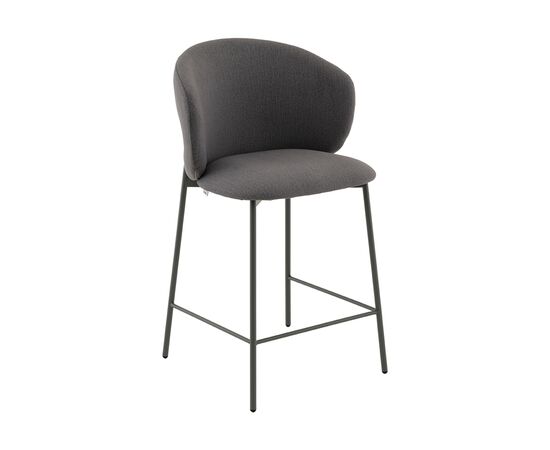 Стул полубарный Блейз велюр серый, каркас серый | Интернет магазин мебели и декора LifeDekor