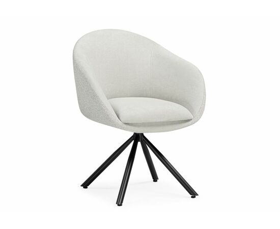 Стул на металлокаркасе Бартон 1 ткань мадера 2 / черный матовый, изображение 2 | Интернет магазин мебели и декора LifeDekor