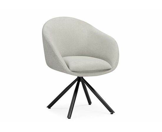 Стул на металлокаркасе Бартон 1 ткань мадера 3 / черный матовый, изображение 2 | Интернет магазин мебели и декора LifeDekor