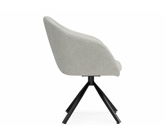 Стул на металлокаркасе Бартон 1 ткань мадера 3 / черный матовый, изображение 4 | Интернет магазин мебели и декора LifeDekor