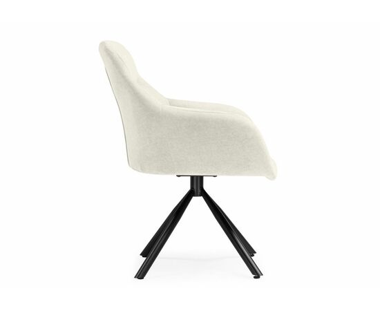 Стул на металлокаркасе Бартон 2 ткань мадера 2 / черный матовый, изображение 4 | Интернет магазин мебели и декора LifeDekor