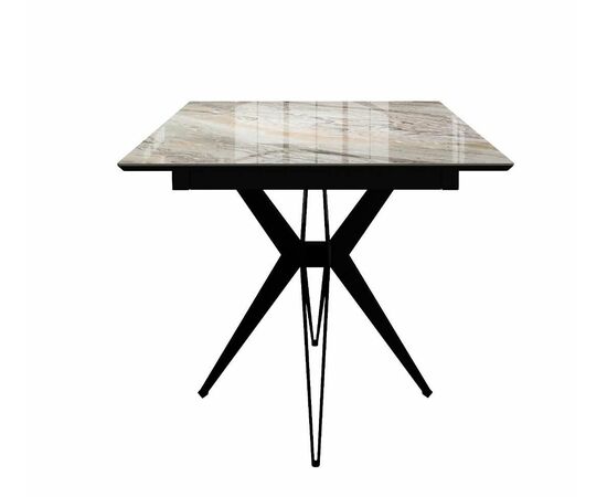 Стол DikLine DKS140 керамика Venetian Brown Light глянец, подстолье черное, опоры черные (2уп.), изображение 4 | Интернет магазин мебели и декора LifeDekor