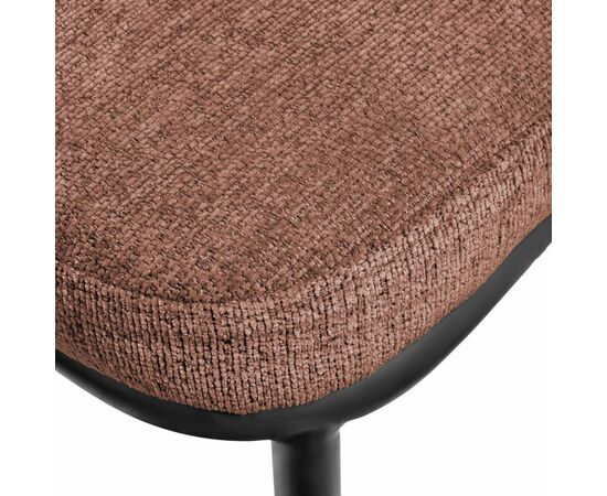 Стул полубарный Lucas 2 терракотовый шенилл с чёрными ножками, изображение 7 | Интернет магазин мебели и декора LifeDekor