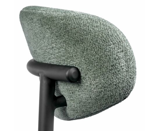 Стул полубарный Lucas 2 шалфей шенилл с чёрными ножками, изображение 5 | Интернет магазин мебели и декора LifeDekor