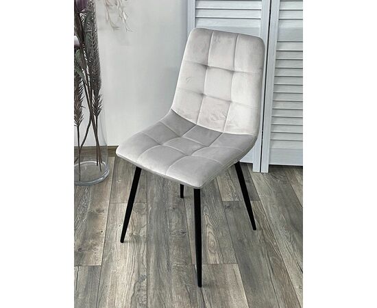 Стул BARI UF910-02 LIGHT GREY, велюр / черный каркас М-City, изображение 2 | Интернет магазин мебели и декора LifeDekor