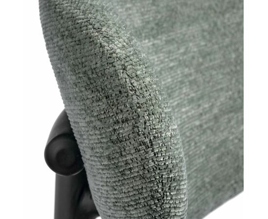 Стул полубарный Lucas 2 шалфей шенилл с чёрными ножками, изображение 6 | Интернет магазин мебели и декора LifeDekor