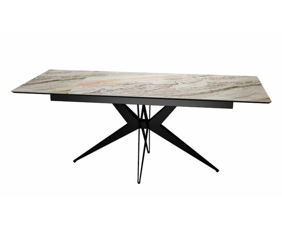 Стол DikLine DKS140 керамика Venetian Brown Light глянец, подстолье черное, опоры черные (2уп.), изображение 9 | Интернет магазин мебели и декора LifeDekor