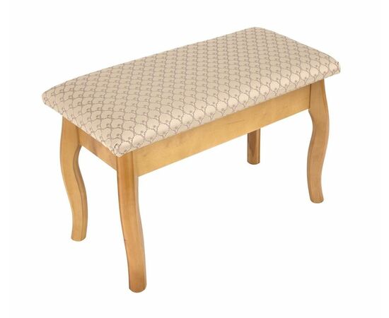 Банкетка из массива березы (ткань Орфей 160/1) Орех, изображение 3 | Интернет магазин мебели и декора LifeDekor