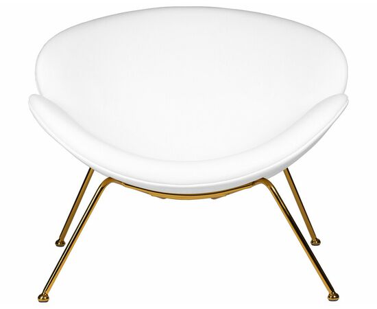 Кресло дизайнерское DOBRIN EMILY, белый винил YP17, золотое основание, Вариант: белый винил YP17, золотое основание, изображение 6 | Интернет магазин мебели и декора LifeDekor